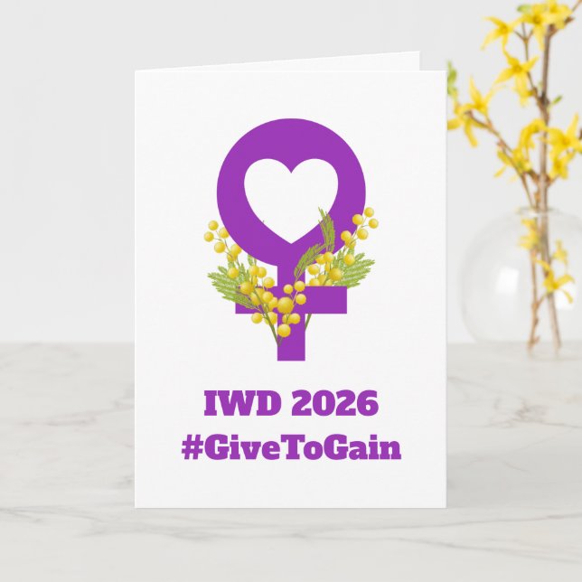 Carte Journée internationale des femmes 2026 IWD Donner  (Fleur jaune)