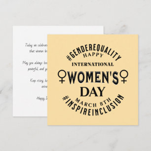 Carte Journée internationale des femmes Égalité du 8 m