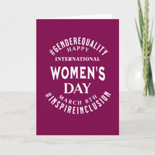 Carte Journée internationale des femmes Égalité du 8 m