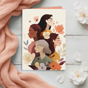 Carte Journée internationale des femmes Floral Light Cor