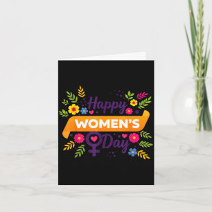Carte Journée internationale des femmes le 8 mars rose f