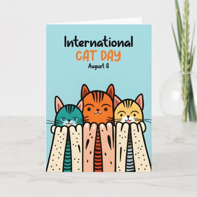 Carte Journée internationale du chat (Devant)