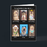 Carte Journée mondiale de lutte contre la fraude<br><div class="desc">Six pictures of Moses with the text "To my brother-in-law who is ...  good loking,  smart,  working dur,  sweet,  funny,  and athletic!"  You can customize for any male.  Inside:  "From your sister-in-law,  hubby,  and the gang!  Happy Birthday!"</div>