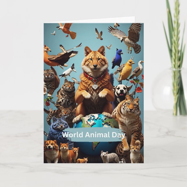 Carte Journée mondiale des animaux  (Devant)