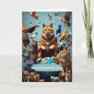 Carte Journée mondiale des animaux 