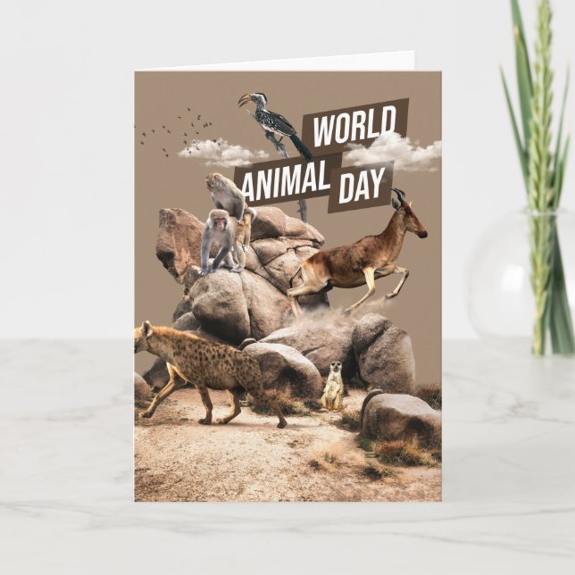 Carte Journée mondiale des animaux (Devant)
