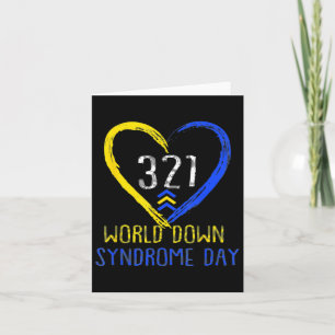 Carte Journée mondiale du syndrome de Down 321 Trois flè