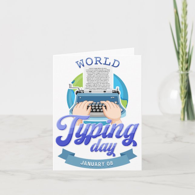 Carte Journée mondiale du Typage (Devant)