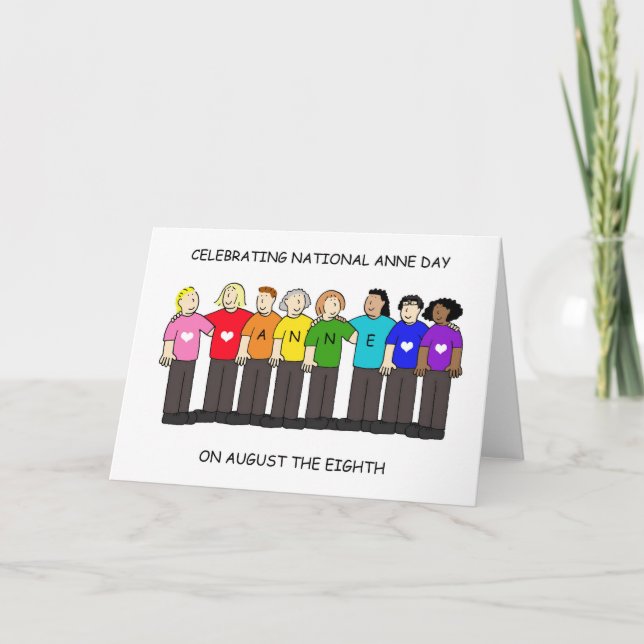 Carte Journée nationale Anne le 8 août (Devant)
