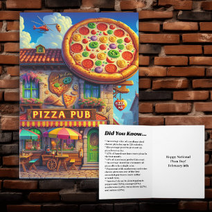 Carte Journée nationale de la pizza Fêtes amusantes de