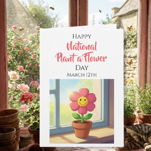 Carte Journée nationale de plantation de fleurs 12 mar