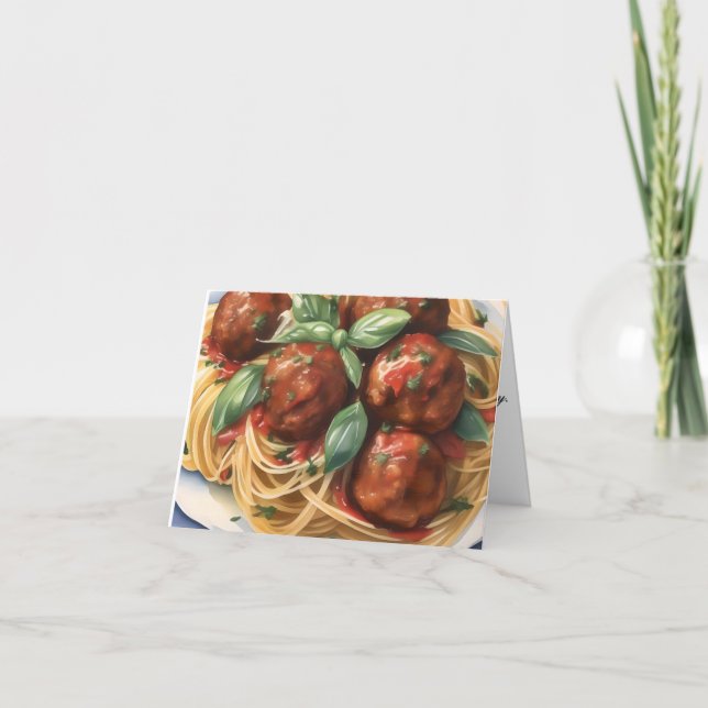 Carte Journée nationale des spaghetti E - 4 janvier - Aq (Devant)