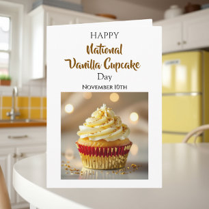 Carte Journée nationale du cupcake à la vanille 10 nov