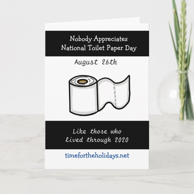 Carte Journée nationale du papier toilette 26 août Humou (Devant)
