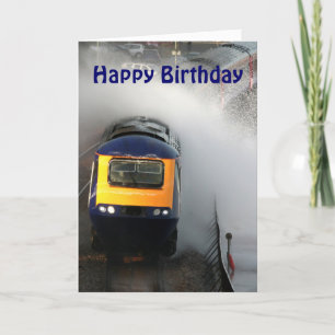 Carte Journée orageuse sur la ligne de chemin de fer. Jo