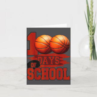 Carte Journée scolaire Basketball 100 100ème jour de l'é