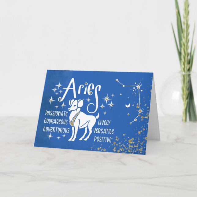 Carte Jours D'Anniversaire Du Zodiac Avec Constellation  (Devant)