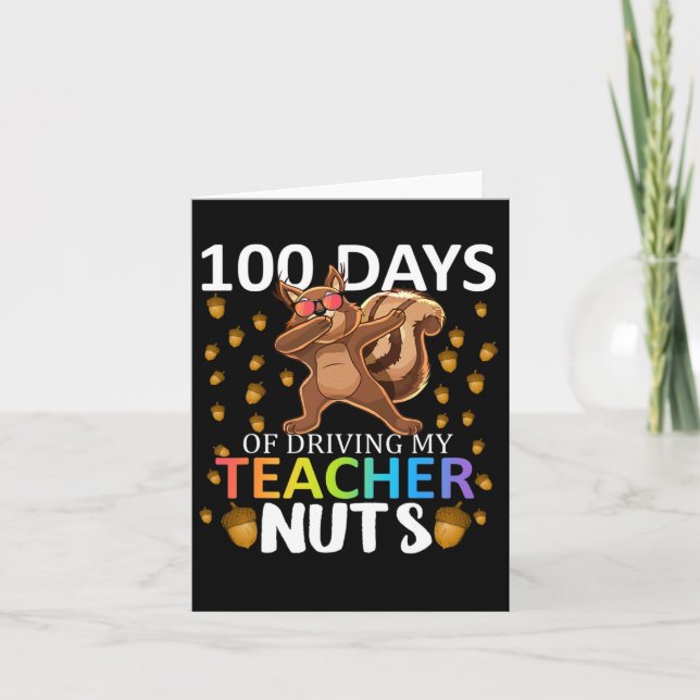 Carte Jours De Conduite Mon Enseignant Nuts 100e Jour De (Devant)