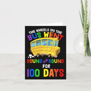 Carte Jours De Pépinière Scolaire Rhymes Roues Sur Le Bu