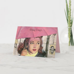 Carte Jours de pluie.. Exigez des parapluies roses ! Car