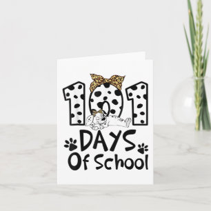 Carte Jours D'École Dalmatienne Chien Garçons Filles 100