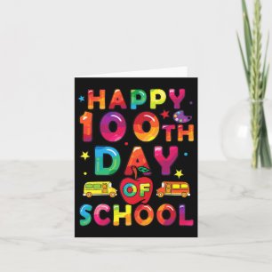 Carte Jours D'École Garçons Filles Joyeux 100 Jours D'Éc