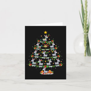 Carte Jours fériés Éclairage Père Noël Donkey Christmas