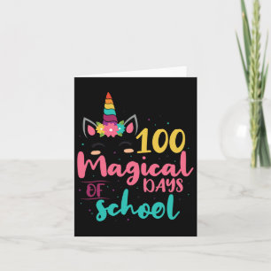 Carte Jours Magiques De L'École Unicorne Cadeau Étudiant