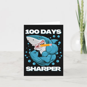 Carte Jours Sharper Shark Plaisir 100 Jours D'École