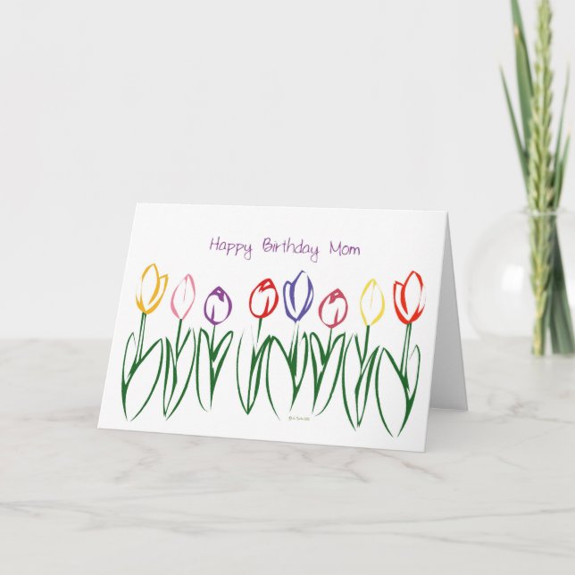 Carte Jovely Tulip Garden for your Mom (Devant)