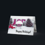 Carte Joy Glass Ball Collection de vacances<br><div class="desc">Célébrez les fêtes avec cette collection mettant en vedette le mot Joy vu à travers une boule de verre.</div>