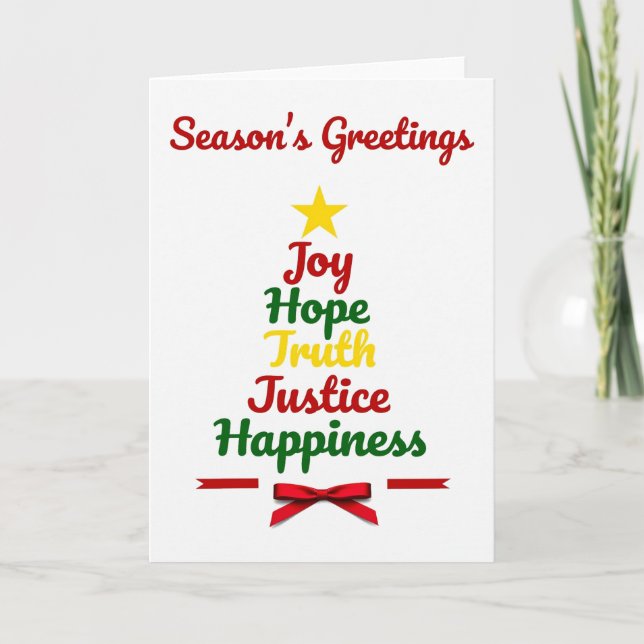 Carte Joy Hope Truth Christmas Card Greeting (Devant)