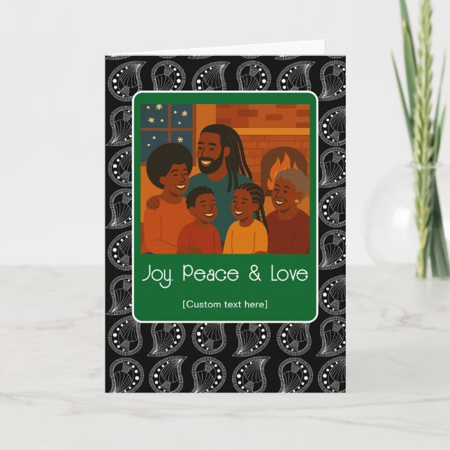 Carte Joy Peace Love - Add Your Photo (Devant)