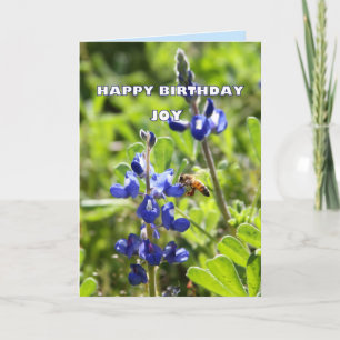 Carte Joy Texas Bluebonnet Joyeux anniversaire