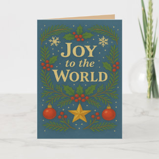 Carte Joy to the World Christmas Greeting Card
