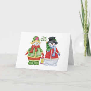 Carte Joy to the World - Jote Christmas Snowmen