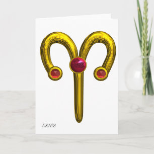 CARTE JOYAU D'ANNIVERSAIRE ZODIACAL BÉLIER