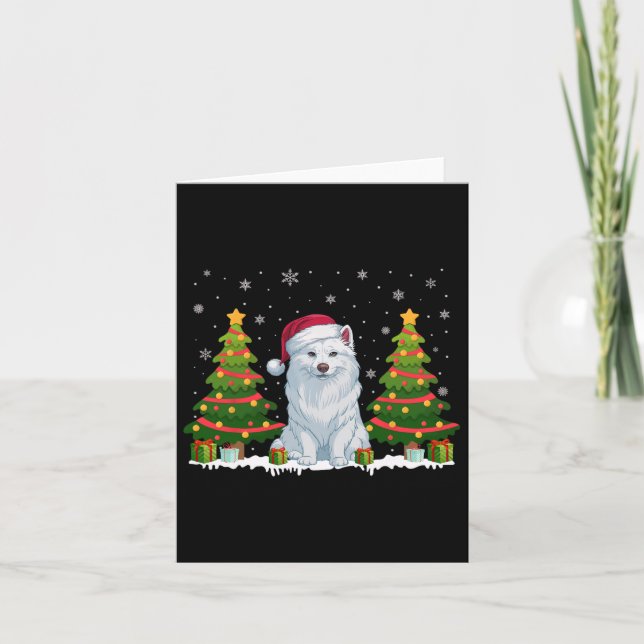 Carte Joyau des arbres de Noël Eskimo Chien Père Noël No (Devant)