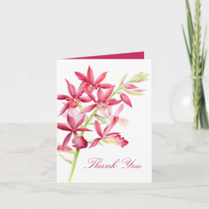 Carte Joyau rouge orchidée mariage merci