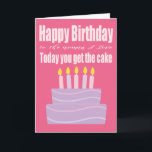Carte Joyeuse Anniversaire Femme J'aime Funny Birthday C<br><div class="desc">Carte de voeux d'anniversaire drôle pour elle de mari. Joyeux Anniversaire à la femme que j'aime, Aujourd'hui vous obtenez le gâteau... Ce soir vous obtenez de souffler la bougie. Carte suggestive humoristique pour la femme que vous aimez, qui a un bon sens de l'humour. Les gars, n'achetez pas ça pour...</div>