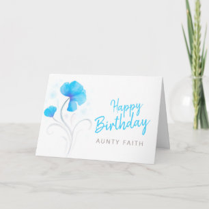 Carte Joyeuse aquarelle d'anniversaire fleurs de style c