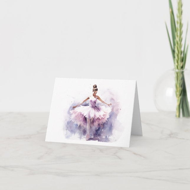 Carte Joyeuse Ballerina Dancing BLANK (Devant)