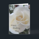 Carte Joyeuse Birthday<br><div class="desc">A perfect white rose,  et a beautiful verse and quote inside,  this is all you need to make your Mother happy on her birthday ! Vous pouvez être customize the inside verse if you want</div>