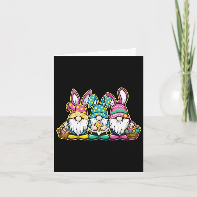 Carte Joyeuse Chasse Aux Oeufs De Lapin De Pâques Et Bys (Devant)