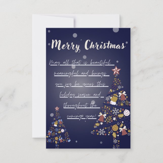 Carte Joyeuse Christmas Flat (Devant)