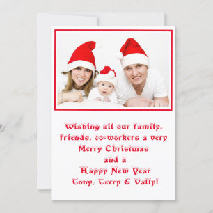 Carte Joyeuse Christmas Flat Photo Holiday