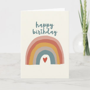 Carte Joyeuse Cœur Arc-en-ciel