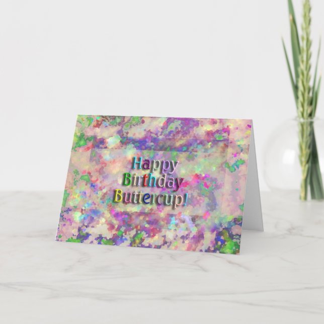 Carte Joyeuse coupe de papillon d'anniversaire ! (Devant)