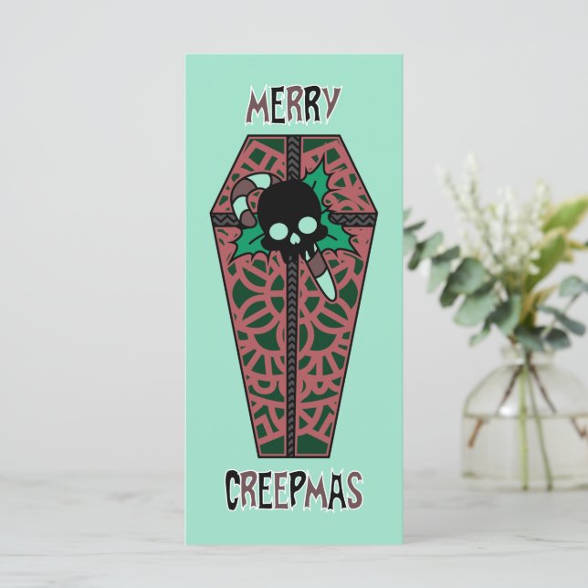Carte Joyeuse Creepmas Coffret Fête (Debout devant)