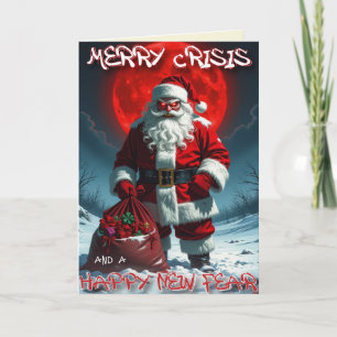 Carte Joyeuse Crise & Bonne Nouvelle Peur de Noël